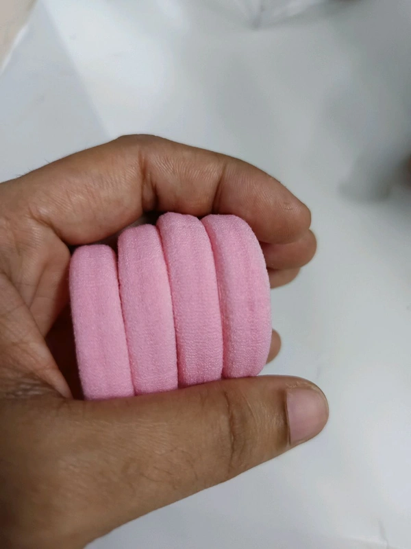 Daily Wear Rubber Band 4 Pcs Set 1 - Pink