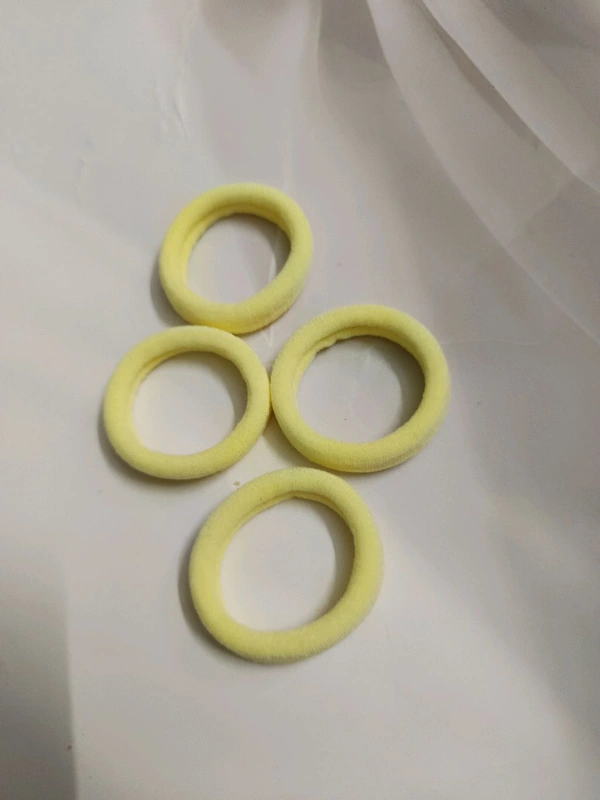 Daily Wear Rubber Band 4 Pcs Set 1 - Yellow
