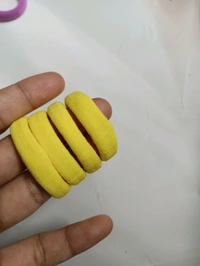Daily Wear Rubber Band 4 Pcs Set 2 - Yellow