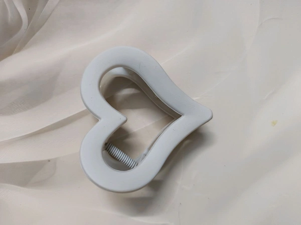 Big Size Heavy Matte Hair Claw Unbreakable Heart Shape - 4