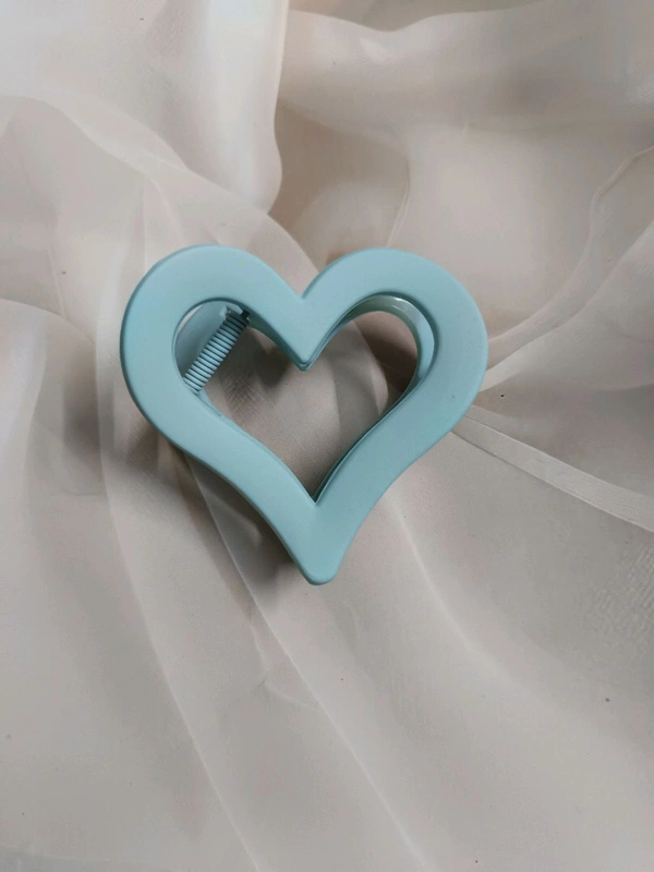 Big Size Heavy Matte Hair Claw Unbreakable Heart Shape - 11