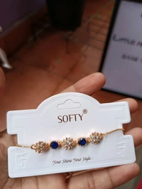 Premium Golden Bracelets With Stones - Design 1