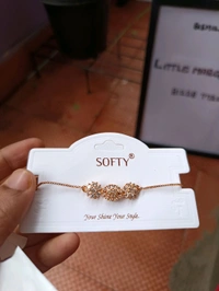 Premium Golden Bracelets With Stones - Design 5