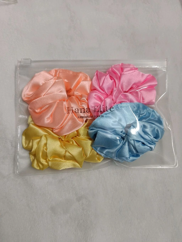 Satin Scrunchies Combo Pack (4 Pcs) - Pack 1