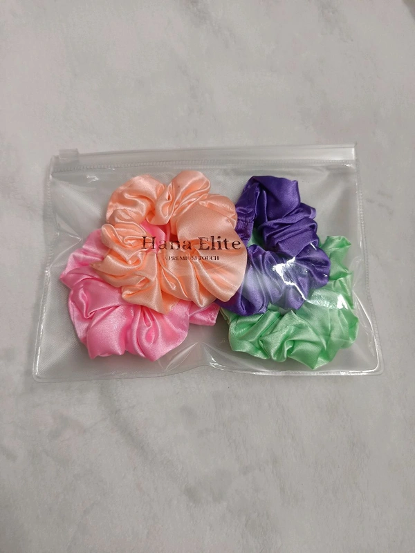 Satin Scrunchies Combo Pack (4 Pcs) - Pack 2