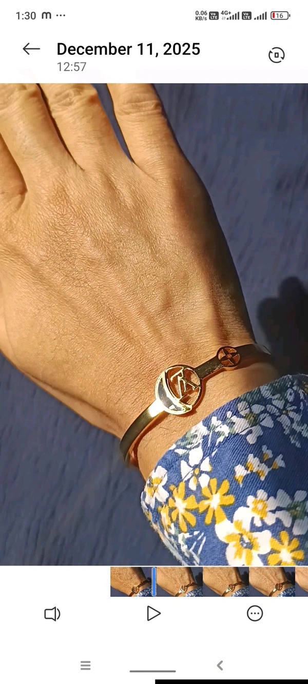 Anti Tarnish "A" Alphabet - Golden Color