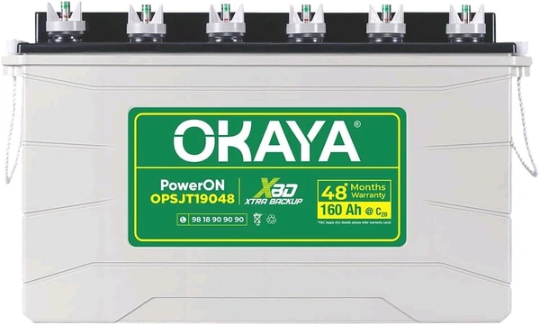 Okaya 160 amp 48 Mon Tublar Battery Without Installation