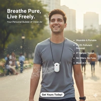 atovio Wearable & Portable Air Purifier, Compact & Personal, TESTED AT IIT KANPUR, MADE IN INDIA, No Filter Required, Removes 99.9% Pollutants-PM0.01, PM2.5, PM10 - Porcelain