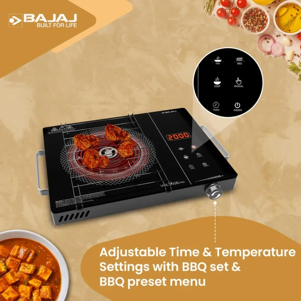 Bajaj Infrared Cooktop 2200w | 1 Year Warranty | 1 Yeart Warranty On Glass