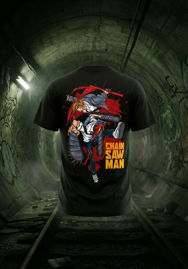 Denji & Power – Chainsaw Man Duo Black T-Shirt CS-010