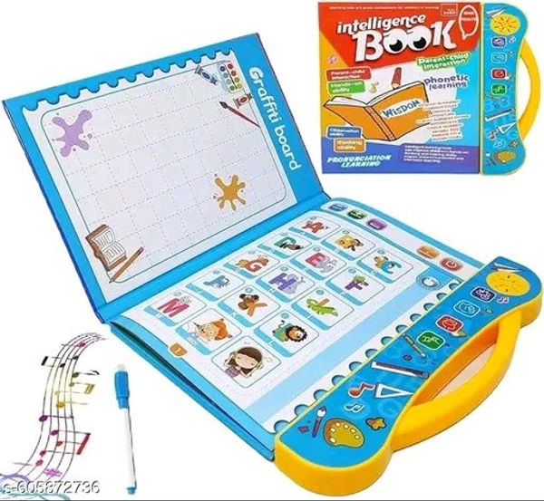 Kids Smart intelligence book for kids with touch sound  and pen lerning english alphabe, stories, rhymes, shape