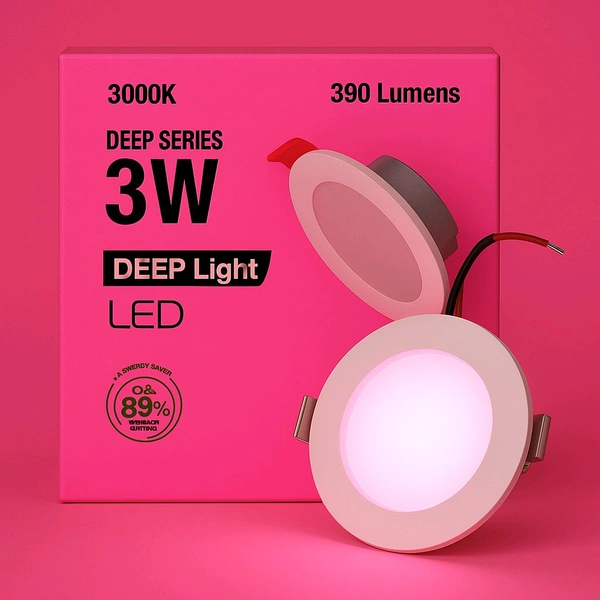 BRIGHT LIGHTS 3 Watts 3'' Deep light - Pink Lace