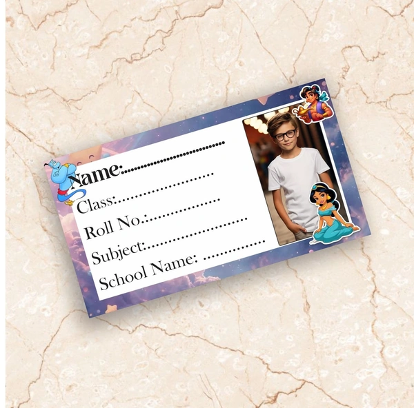 Vedalya Ayodhara Personalized Photo Name Sticker - Pack of 60 - Pack of 60