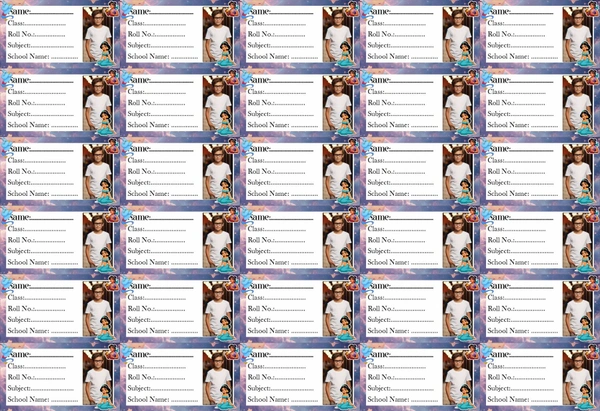 Vedalya Ayodhara Personalized Photo Name Sticker - Pack of 60 - Pack of 60