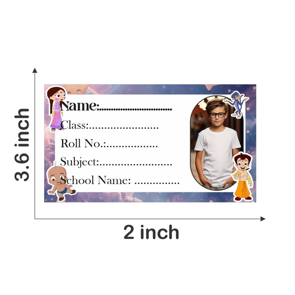 Vedalya Ayodhara Personalized Photo Name Sticker - Pack of 60 - Pack of 60