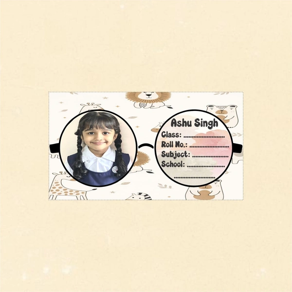 Vedalya Ayodhara Customized Photo Name Sticker for kids - Pack of 60