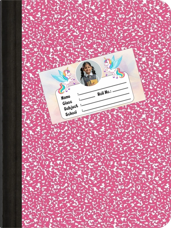 Vedalya Ayodhara Personalized Photo Name Sticker for kids | Custom Labels for Notebooks - Pack of 24