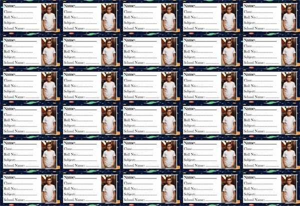 Vedalya Ayodhara Customized Photo Name Slip Sticker | Pack of 60 - 60