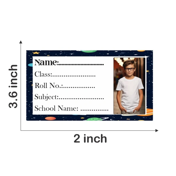 Vedalya Ayodhara Customized Photo Name Slip Sticker | Pack of 60 - 60