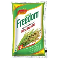 Freedom Physically Refined Rice Bran Oil, 1 L Pouch