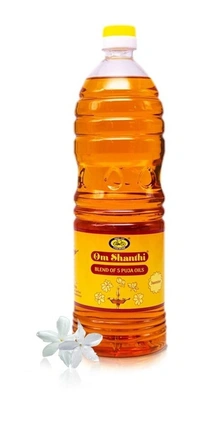 Cycle Pure Om Shanthi Puja Oil | Smokeless Oil for Puja, Festivals, Havan |500ml