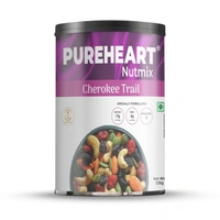 Pureheart Cherokee Premium Trail Mix | An Eclectic Mix of 8 Healthy Superfoods Nuts- Cashews, Almonds |Reusable Jar (230gm)