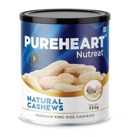 Pureheart Nutreat Natural Cashews (333 gm) | Premium Whole Kaju | Crunchy & Delicious Cashewnuts | Dry Fruit