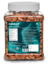 Pureheart Nutreat Natural Almonds (800g) Premium California Almond - Reusable Jar