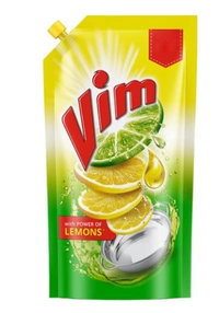 Vim Dishwash Liquid Gel - Lemon, 115 ml Pouch