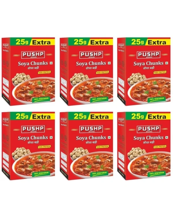 Brand Soya Chunks Big (225g each) 1.3 kg Pack of 6