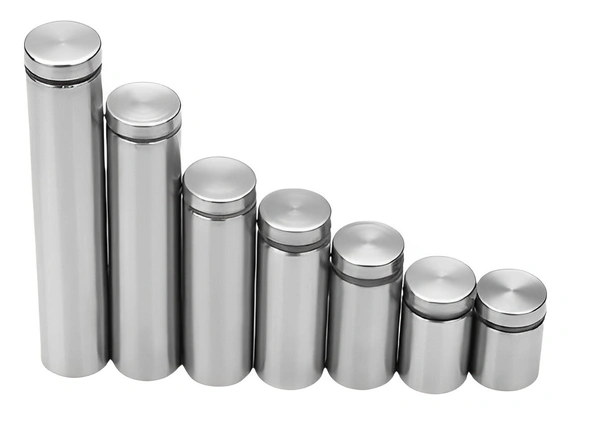 MAK HARDWARE STAINLESS STEEL (25mm Rod Thickness) SPACERS MOUNT STAND OFF BOLTS SCREWS S.S. STUDS FOR GLASS/ACRYLIC SHEETS DESIGNER SHEETS - - 25mm*25mm/ 1inch.*1inch.