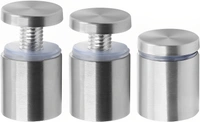 MAK HARDWARE STAINLESS STEEL (25mm Rod Thickness) SPACERS MOUNT STAND OFF BOLTS SCREWS S.S. STUDS FOR GLASS/ACRYLIC SHEETS DESIGNER SHEETS - - 25mm*25mm/ 1inch.*1inch.