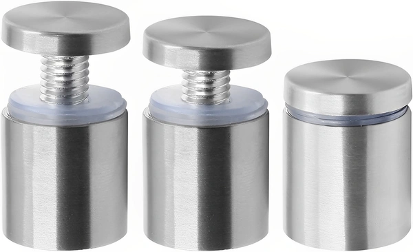 MAK HARDWARE STAINLESS STEEL (25mm Rod Thickness) SPACERS MOUNT STAND OFF BOLTS SCREWS S.S. STUDS FOR GLASS/ACRYLIC SHEETS DESIGNER SHEETS - - 25mm*75mm / 1inch.*3inch.