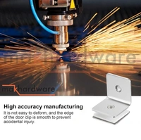 MAK HARDWARE L CONNECTOR Stainless Steel/ Wall to Glass Connector | Stainless Steel L Connector Hinge for Normal & Toughened Glass Doors 90 Degree Square Frameless Glass Clamp Connector/Shower door Fixed Panel/Glass-to-Glass corner Clamp,for 8mm to 12 mm) Glass Thickness - 202 Grade