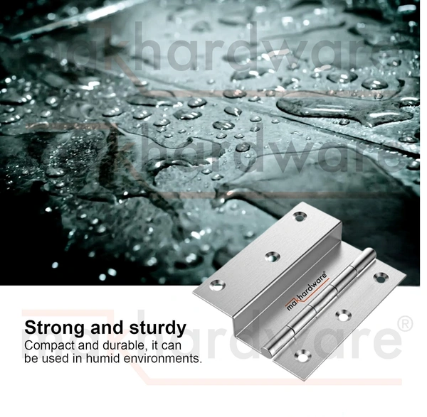 MaK HARDWARE Stainless Steel L-Hinges - 3" X 3/4" X12 MM