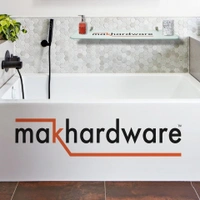 MAK HARDWARE Stainless Steel Glass Shelf Bracket F Type Square F BRACKET Shelf Bracket 4'' (Adjustable) - 4 inch. ADJUSTABLE