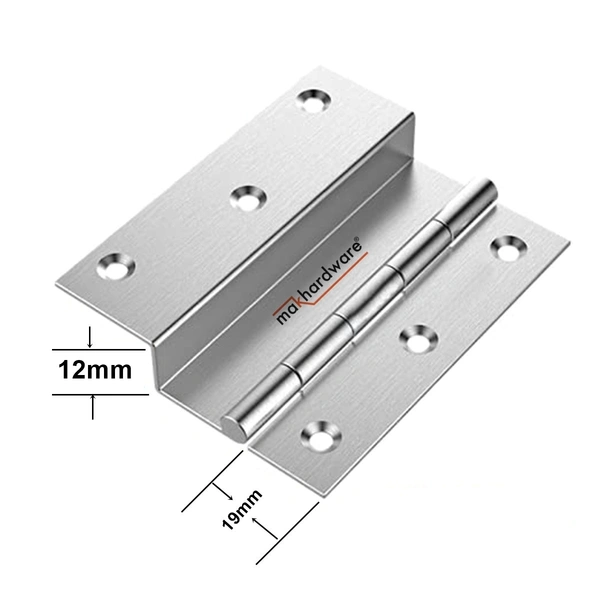 MaK HARDWARE Stainless Steel L-Hinges - 3" X 3/4" X12 MM