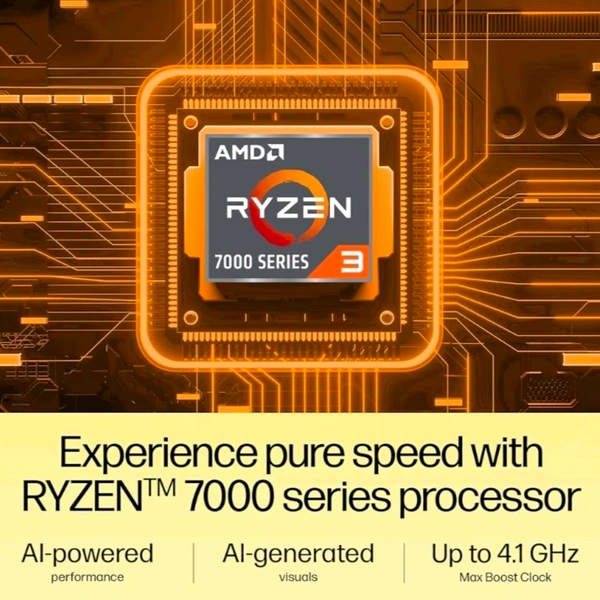 Hp HP 15, AMD Ryzen 3 7320U (8GB LPDDR5, 512GB SSD) FHD, Anti-Glare, Micro-Edge, 15.6"/39.6cm, Win 11, Office 21, Silver, 1.59kg, fc0154AU, AMD Radeon Graphics, 1080p FHD Camera Laptop