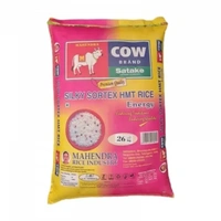 MAHENDRA COW BRAND SILKY SORTEX HMT RICE 26KG BAG
