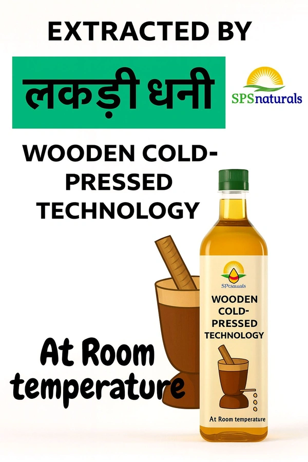 SPSnaturals Wooden Cold Press Mustard Oil 1L Btl