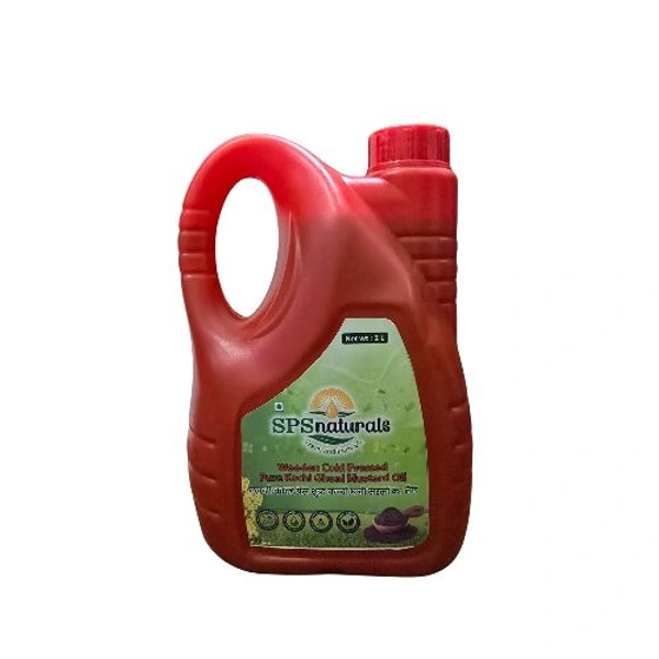 SPSnaturals Wooden Cold Press Mustard Oil  2L