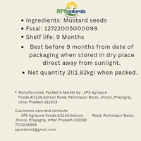 SPSnaturals Wooden Cold Press Mustard Oil  2L