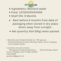 SPSnaturals Wooden Cold Press Mustard Oil  5L