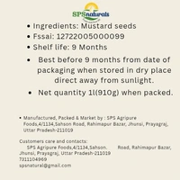 SPSnaturals Wooden Cold Press Mustard Oil 1L Pouch