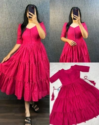 HAKOBA 3 Layer Exclusive Midi Gown - M, Wild Watermelon