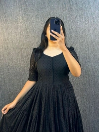 HAKOBA 3 Layer Exclusive Midi Gown - L, Black