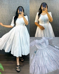 HAKOBA 3 Layer Exclusive Midi Gown - 2XL, White