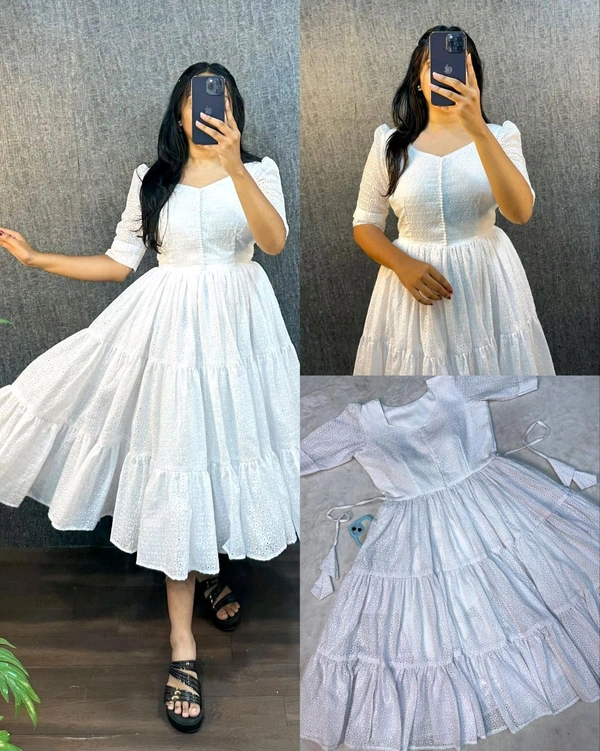HAKOBA 3 Layer Exclusive Midi Gown - 2XL, White