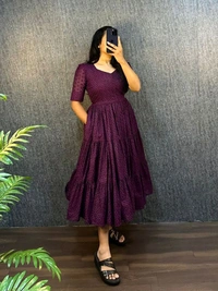 HAKOBA 3 Layer Exclusive Midi Gown - 2XL, Purple