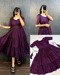 HAKOBA 3 Layer Exclusive Midi Gown - 2XL, Purple